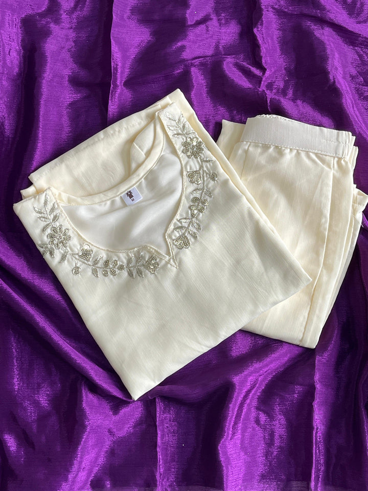 Embroidery work kurti sets