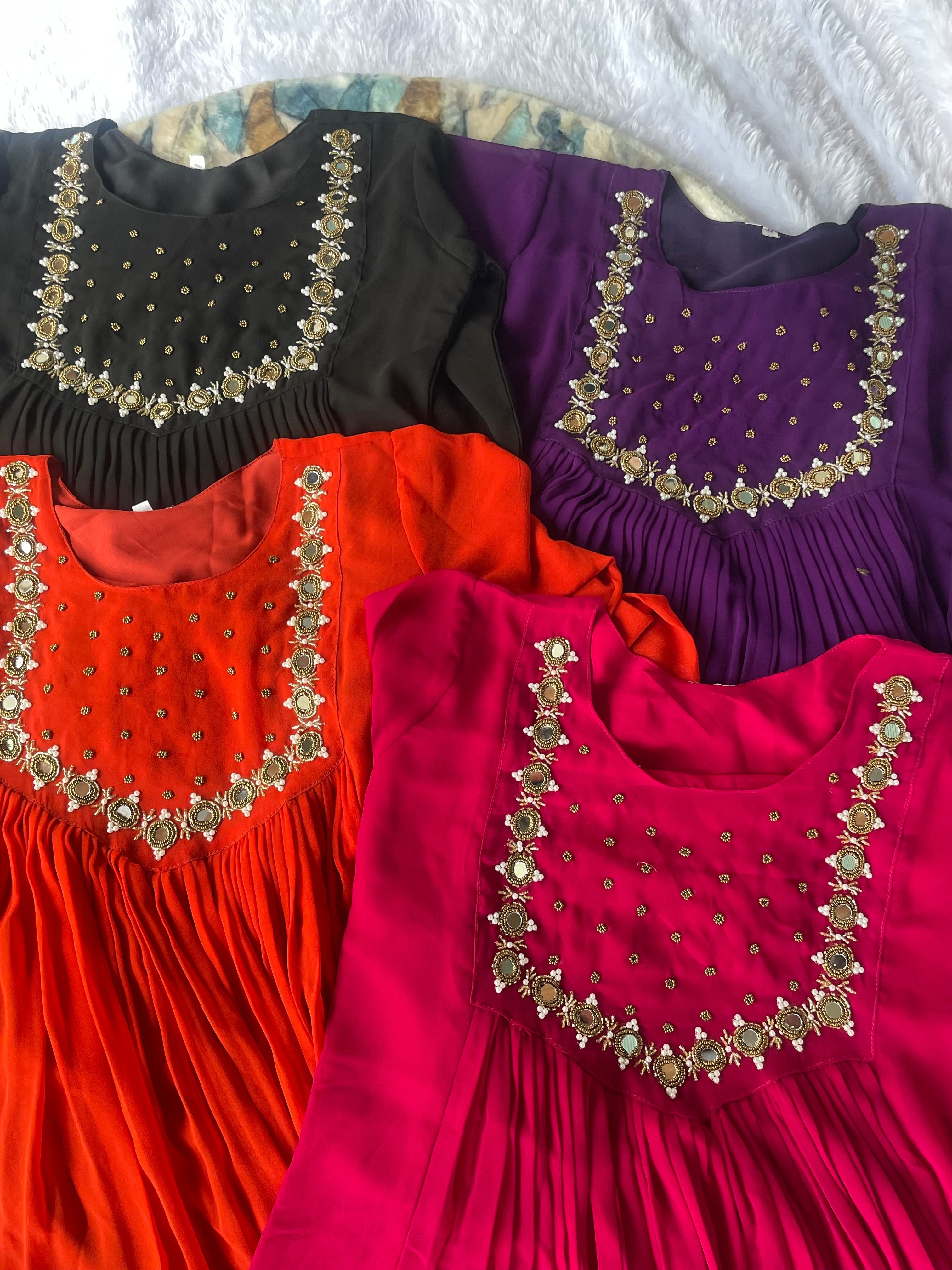 Cafe Gowns of Maggam work