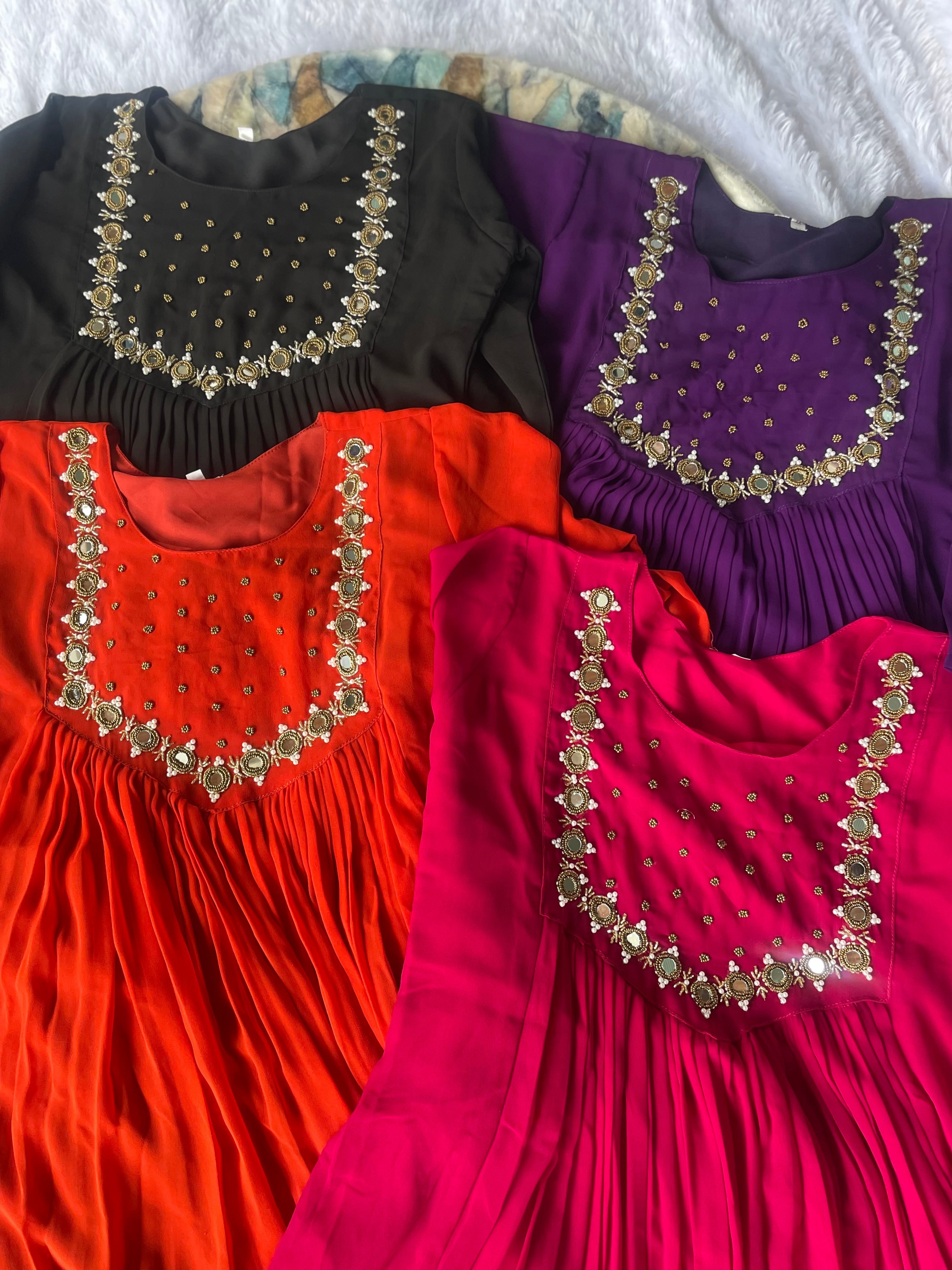 Cafe Gowns of Maggam work