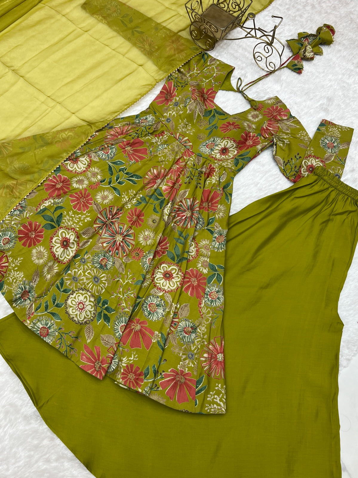 Cafe Gowns Ready to wear Chanderi Kurti sets (Plazzo pant)