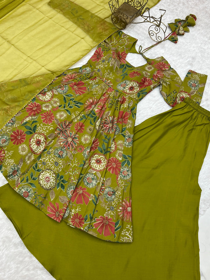 Cafe Gowns Ready to wear Chanderi Kurti sets (Plazzo pant)