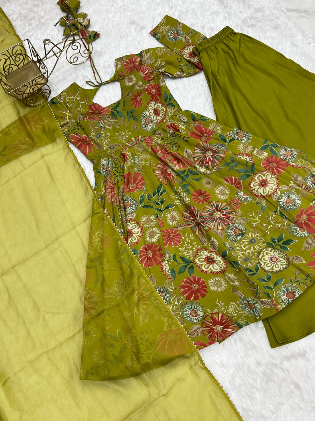 Cafe Gowns Ready to wear Chanderi Kurti sets (Plazzo pant)