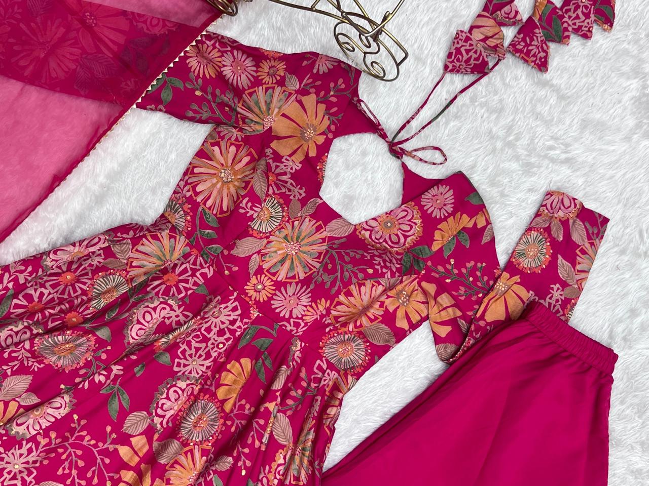 Cafe Gowns Ready to wear Chanderi Kurti sets (Plazzo pant)