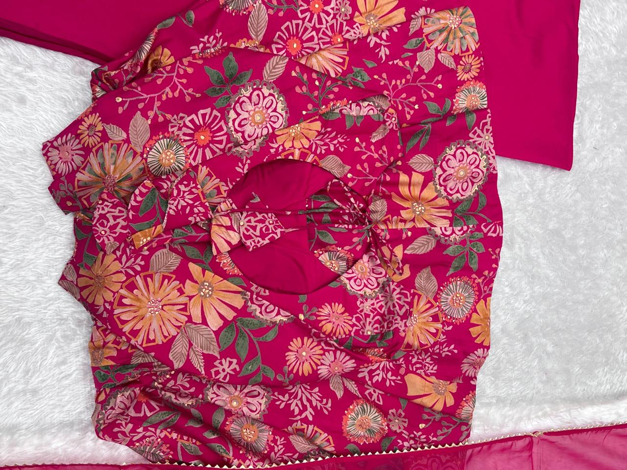 Cafe Gowns Ready to wear Chanderi Kurti sets (Plazzo pant)