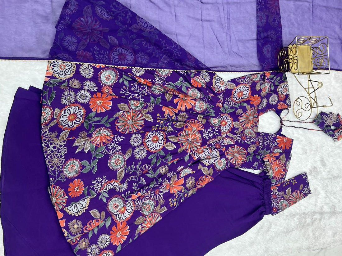 Cafe Gowns Ready to wear Chanderi Kurti sets (Plazzo pant)