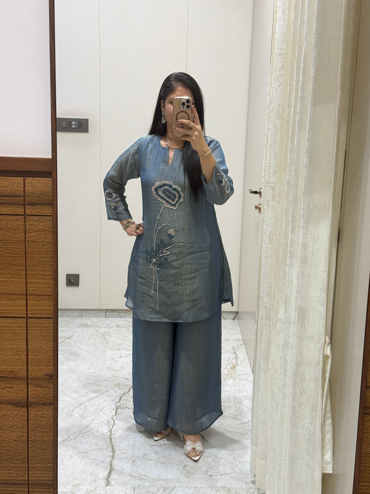 Pure Cotton Kurti with Schiffli Designer Sleeves for Women | Elegant Ethnic Wear