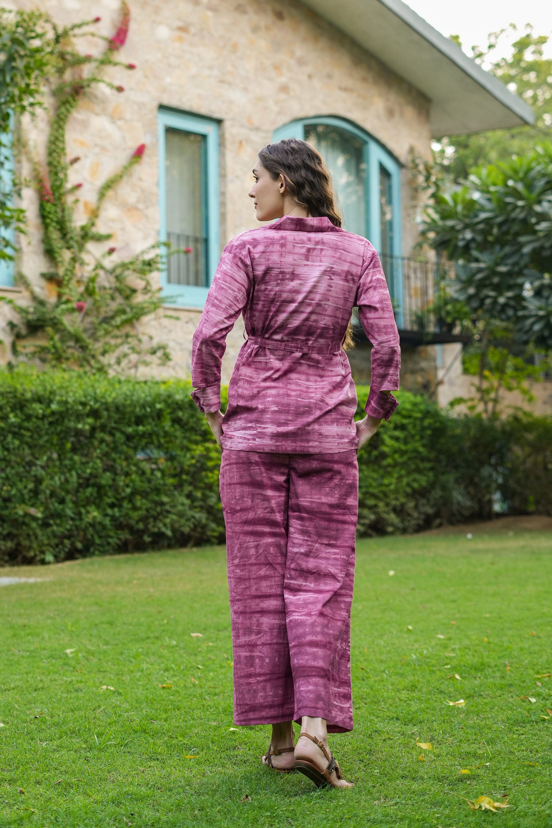 Plum passion three piece Cotton Co-ord set