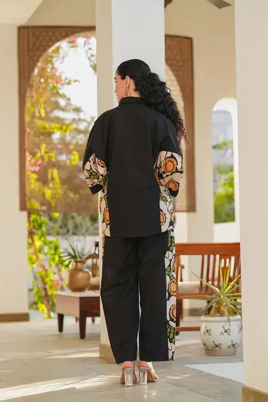 Black Whimsy Cotton Co-ord Set