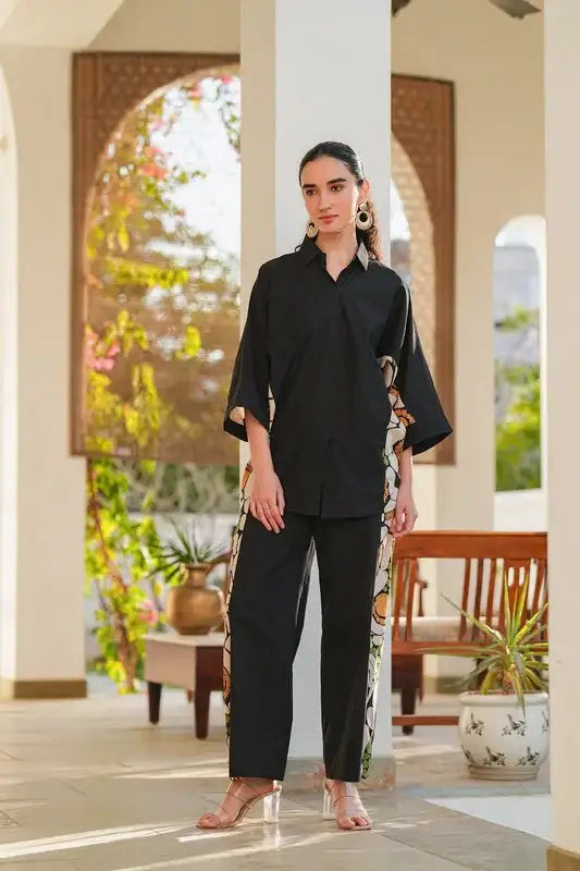 Black Whimsy Cotton Co-ord Set