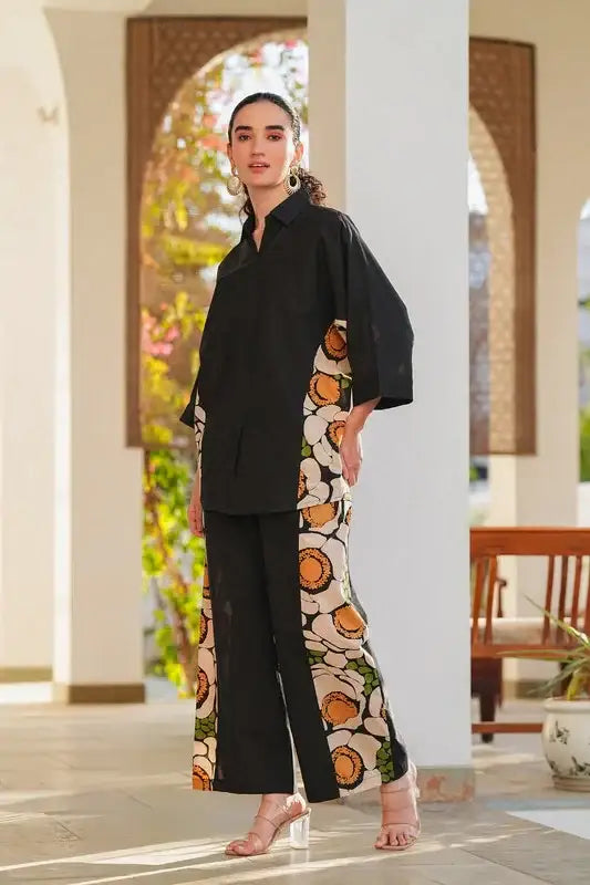 Black Whimsy Cotton Co-ord Set