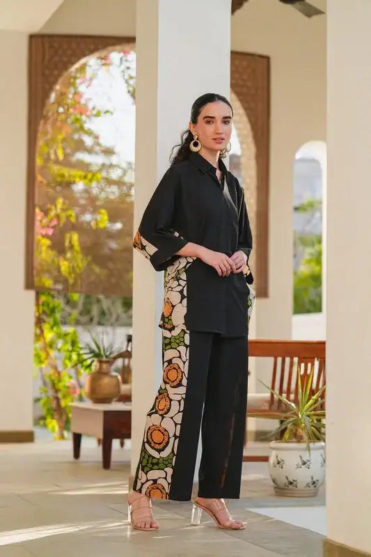 Black Whimsy Cotton Co-ord Set