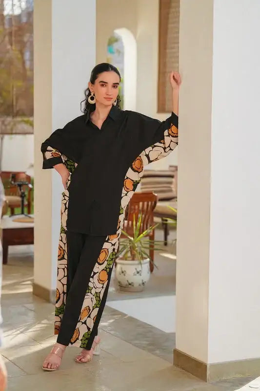 Black Whimsy Cotton Co-ord Set