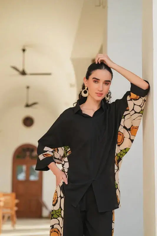 Black Whimsy Cotton Co-ord Set