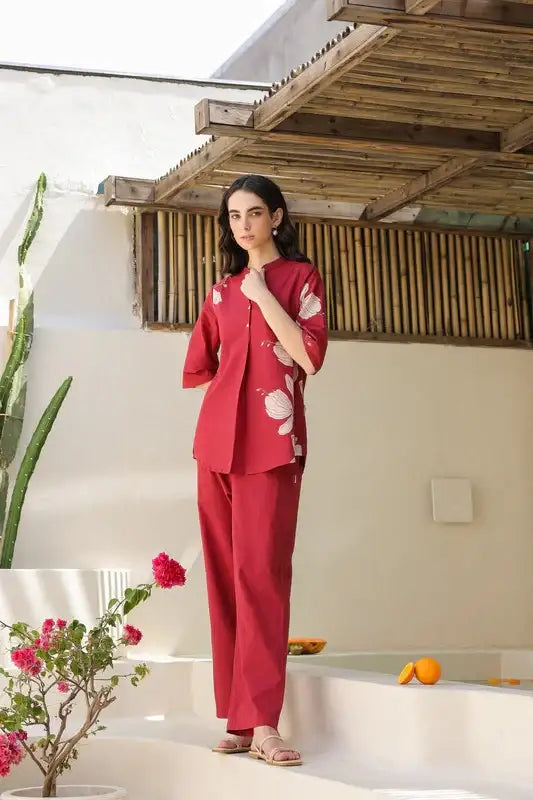 Rosewood Printed Cotton Co-ord Set