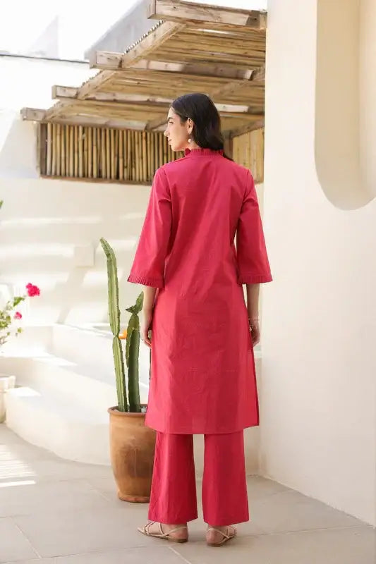 Desert Rose Pink Cotton Co-ord Set