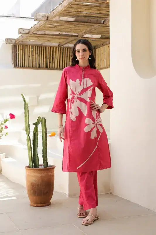 Desert Rose Pink Cotton Co-ord Set