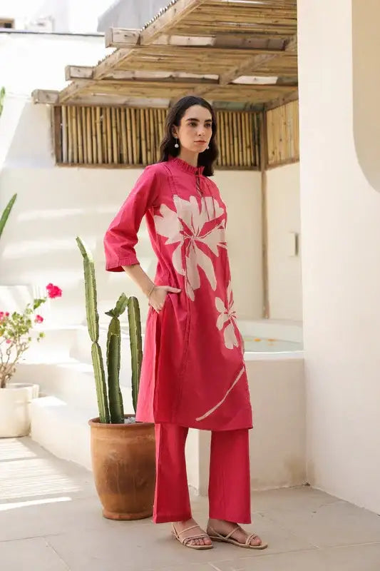 Desert Rose Pink Cotton Co-ord Set