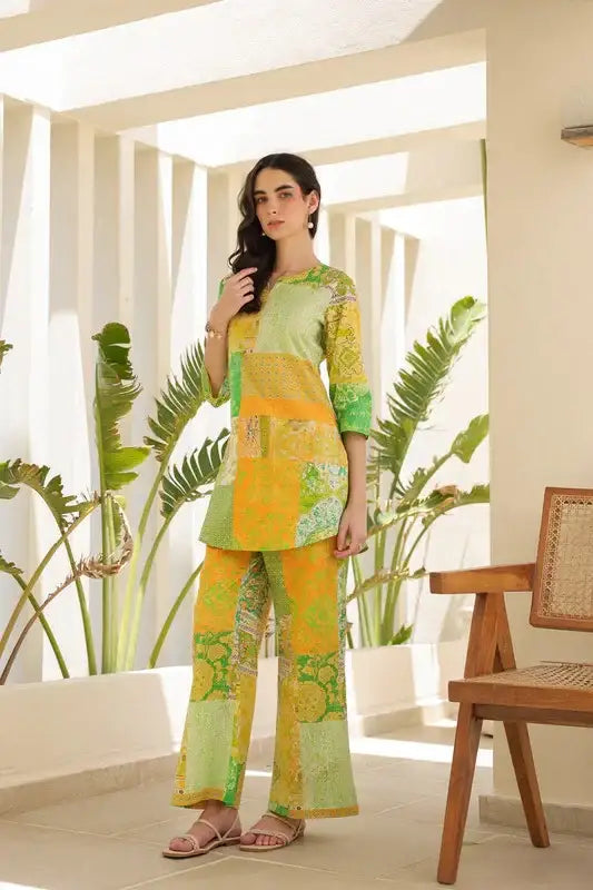 Lemon Dusk Cotton Co-ord Set