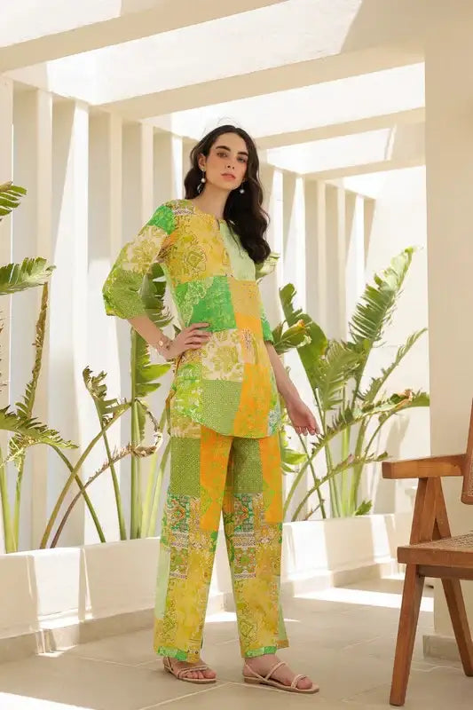 Lemon Dusk Cotton Co-ord Set