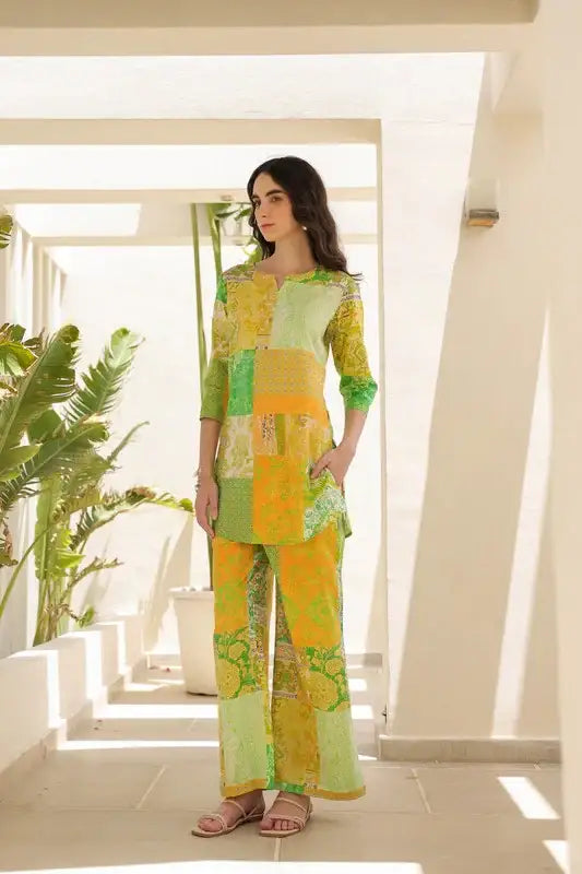 Lemon Dusk Cotton Co-ord Set