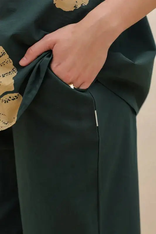 Dark Jungle Green Cotton Co-ord Set