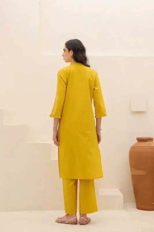 Golden Whirl Cotton Co-ord Set