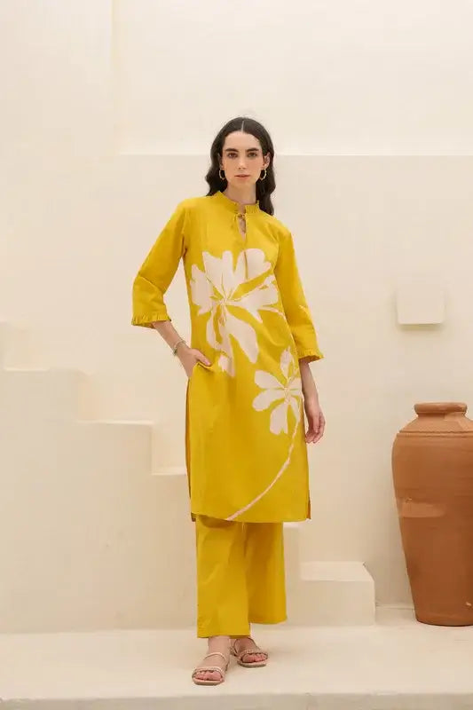 Golden Whirl Cotton Co-ord Set