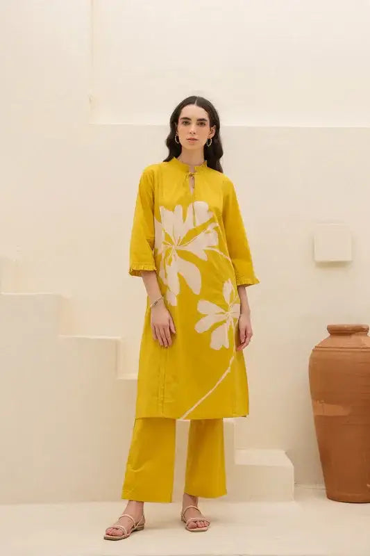 Golden Whirl Cotton Co-ord Set