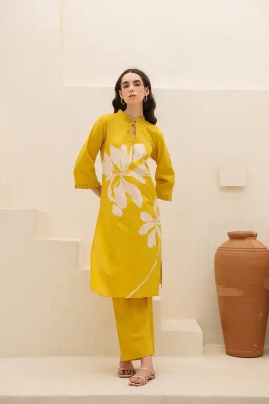 Golden Whirl Cotton Co-ord Set