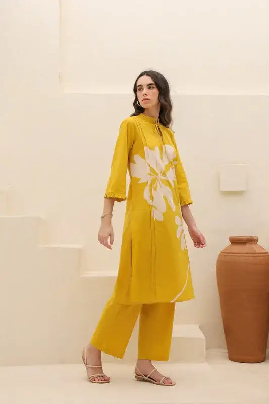 Golden Whirl Cotton Co-ord Set