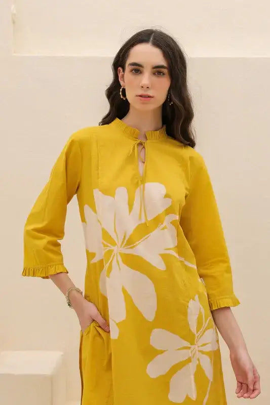 Golden Whirl Cotton Co-ord Set