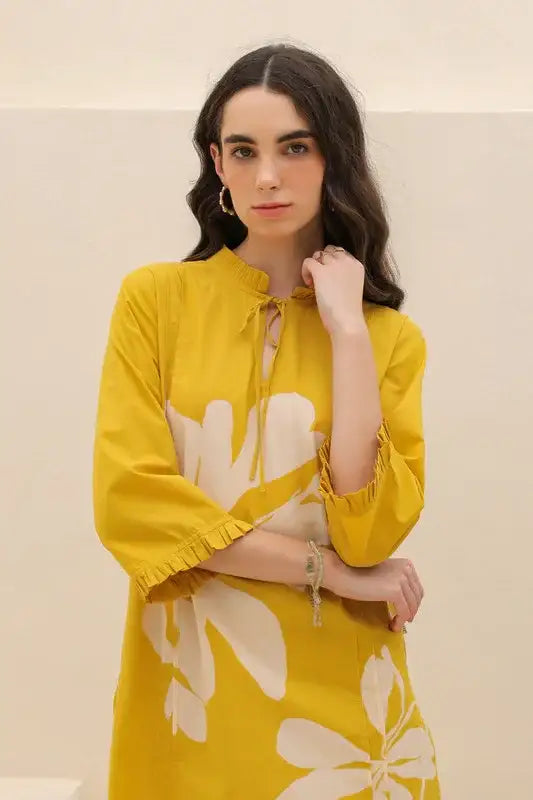 Golden Whirl Cotton Co-ord Set