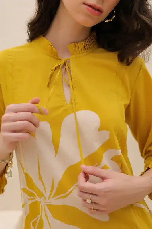 Golden Whirl Cotton Co-ord Set