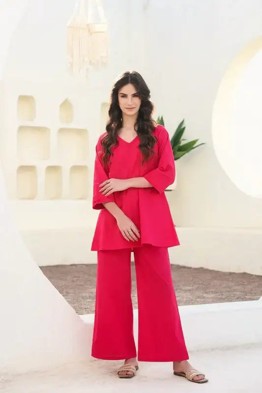 Everyday Calm Pink Cotton Co-ord Set