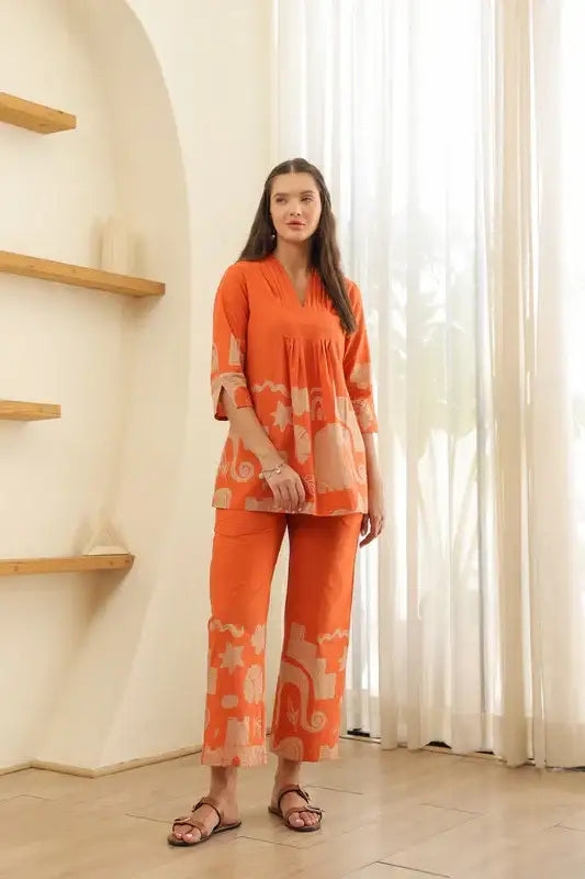 Sunburst Tropical Mist Cotton Co-ord Set