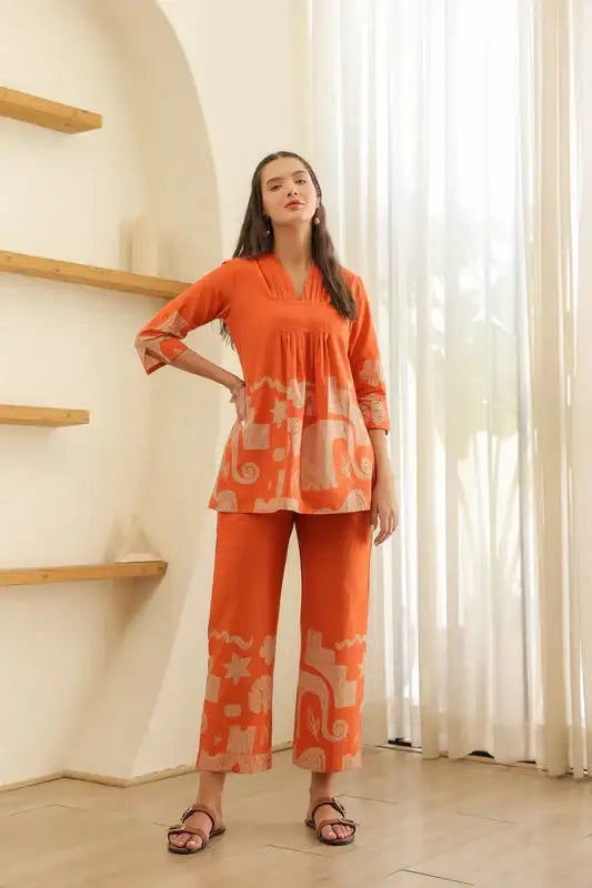 Sunburst Tropical Mist Cotton Co-ord Set