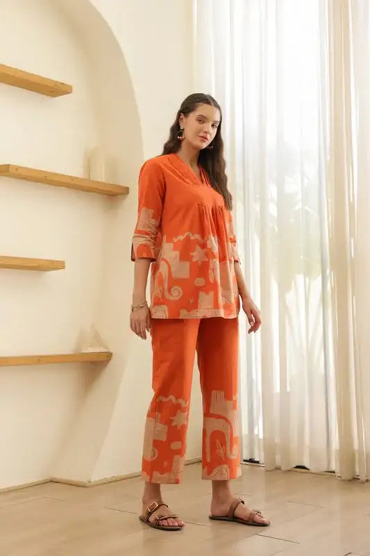 Sunburst Tropical Mist Cotton Co-ord Set