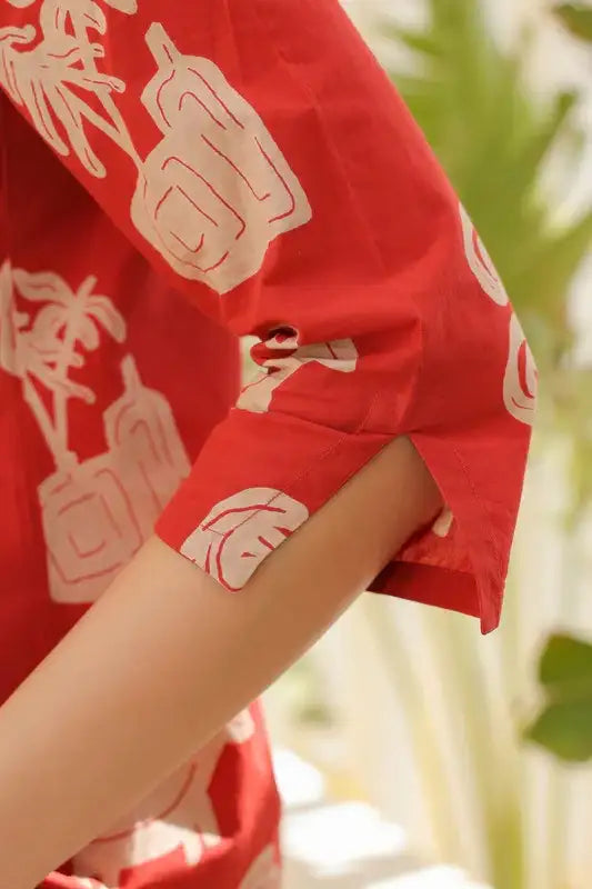 Desert Coral Tropical Mist Cotton Co-ord Set