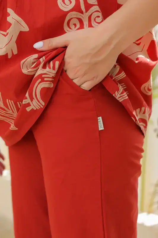 Desert Coral Tropical Mist Cotton Co-ord Set