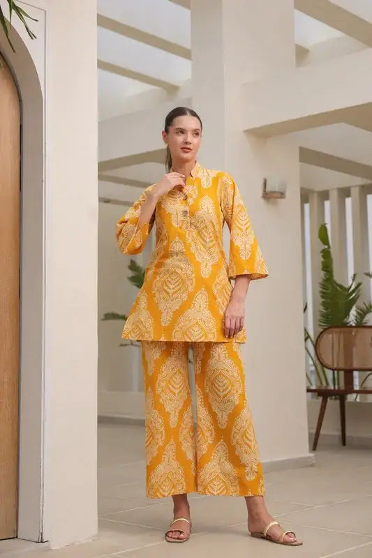 Blushing Tulip Printed Cotton Co-ord Set