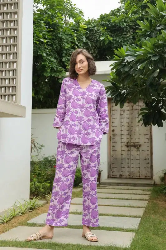 Lilac Serenity Cotton Co-ord Set