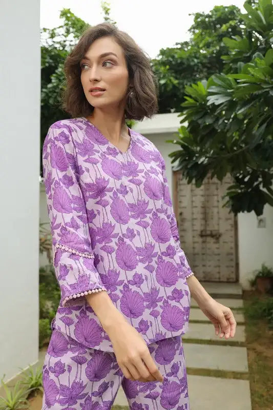 Lilac Serenity Cotton Co-ord Set