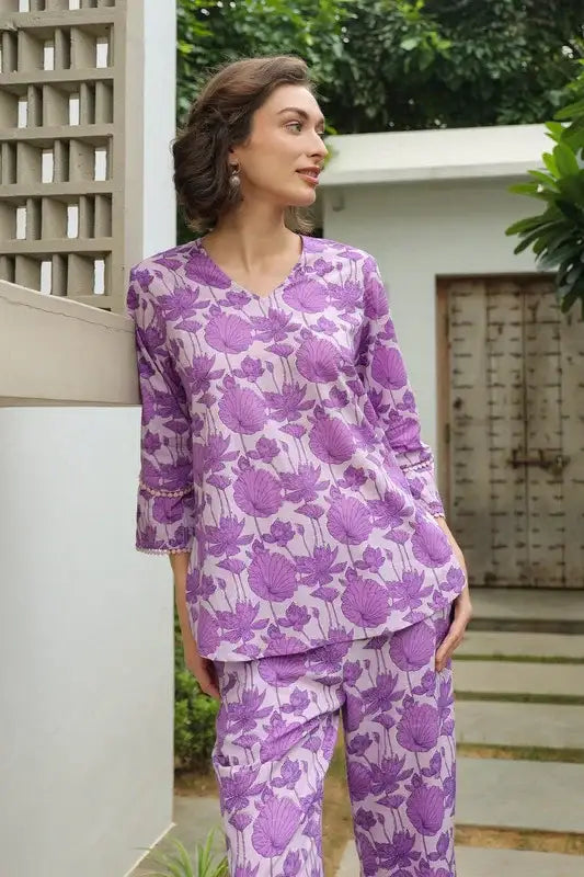 Lilac Serenity Cotton Co-ord Set