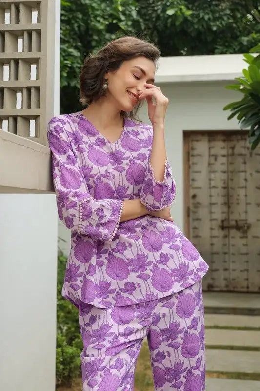 Lilac Serenity Cotton Co-ord Set