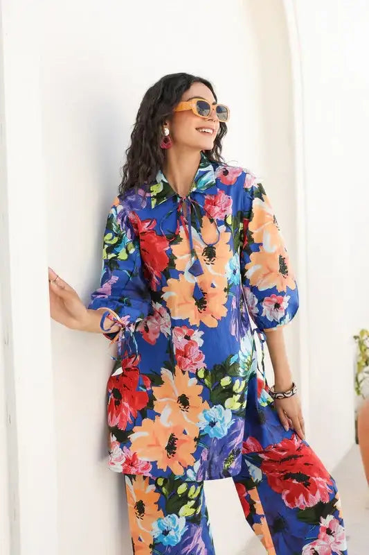 Sapphire Bliss Cotton Co-ord Set