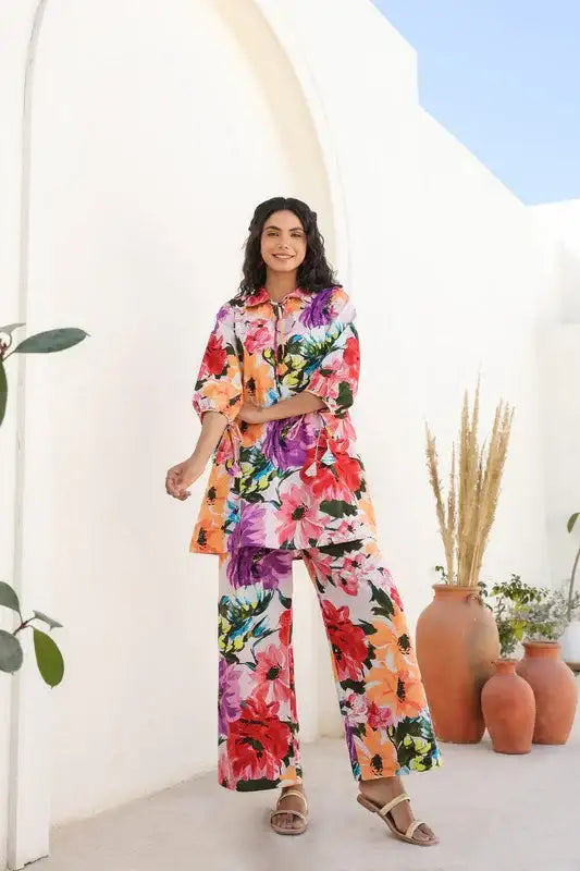 Blooming Flair Cotton Co-ord Set