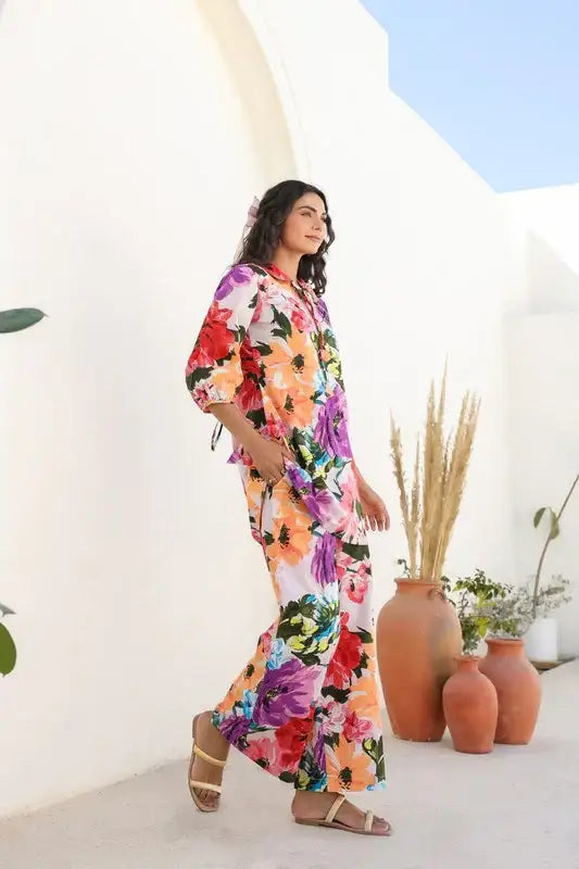 Blooming Flair Cotton Co-ord Set
