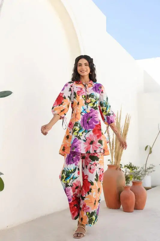 Blooming Flair Cotton Co-ord Set
