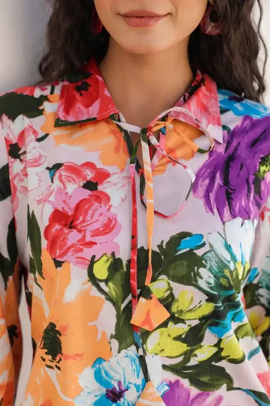 Blooming Flair Cotton Co-ord Set