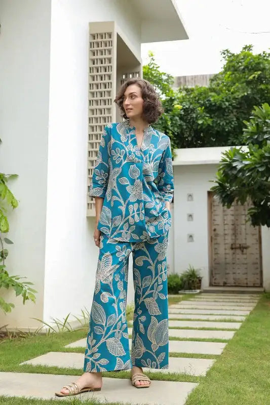 Frosted Floral Cotton Co-ord Set